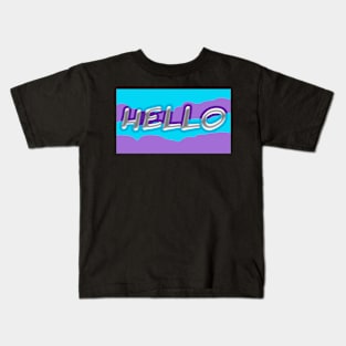 Vibrant hello graphic Kids T-Shirt